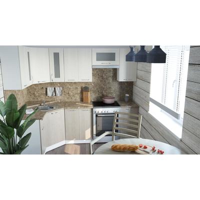 Кухонный гарнитур угловой «Ольга оптима 1», 1300×2500 мм, цвет карамель/латте