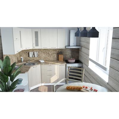 Кухонный гарнитур угловой «Ольга оптима 3», 1500×1800 мм, цвет карамель/латте