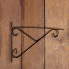 Кронштейн для кашпо, кованый, 30 см, металл, чёрный - Фото 1