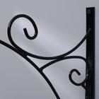 Кронштейн для кашпо, кованый, 28 см, металл, чёрный - Фото 3