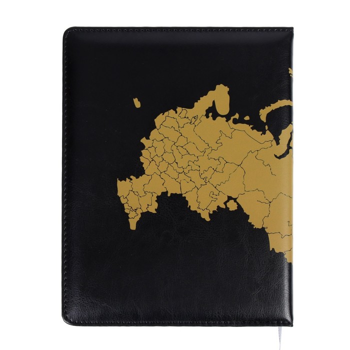Дневник универсальный для 1-11 класса "Карта России", твёрдая обложка, искусственная кожа, шелкография, ляссе, тонированный блок, 48 листов - фото 1899783217