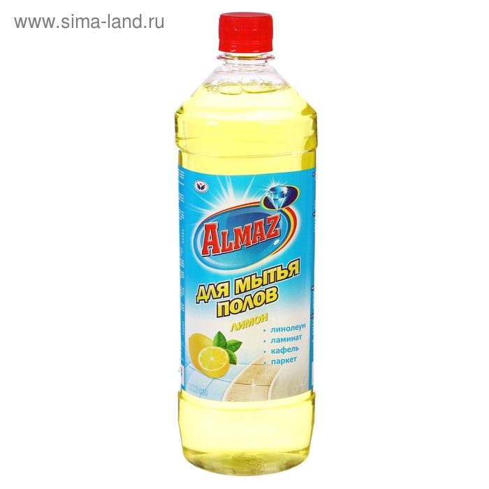Средство для мытья полов Almaz "Лимон", 1 л - Фото 1
