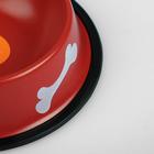 Миска с косточками, железная с нескользящим основанием 15 х 3,5 см, 150 мл, красная - Фото 3