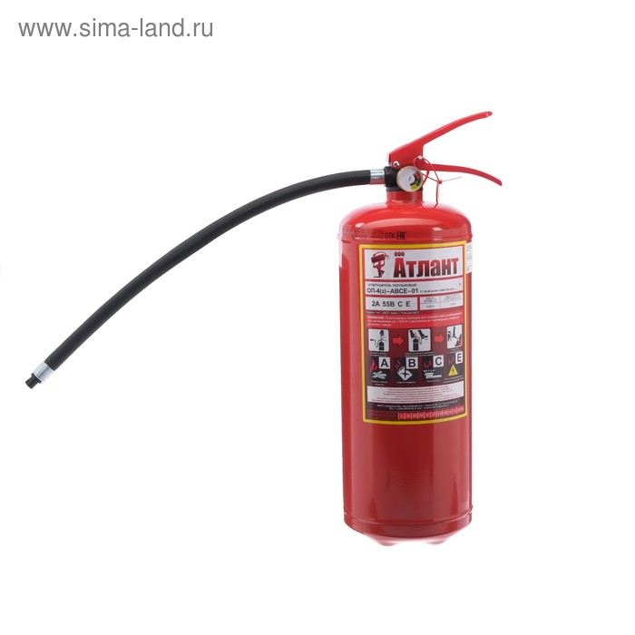 Огнетушитель порошковый "Атлант" ОП-4 (з), АВСЕ - Фото 1