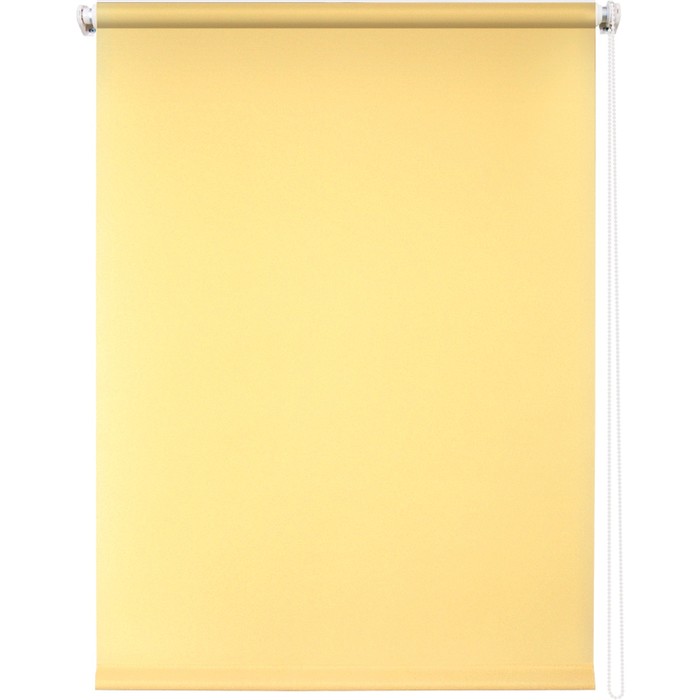 Рулонная штора «Плайн», 40 х 175 см, цвет светло-жёлтый