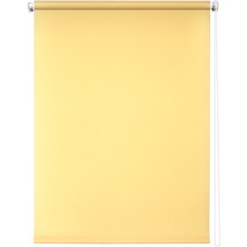 Рулонная штора «Плайн», 50 х 175 см, цвет светло-жёлтый