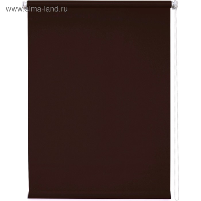 Рулонная штора «Плайн», 40 х 175 см, цвет тёмно-коричневый - Фото 1