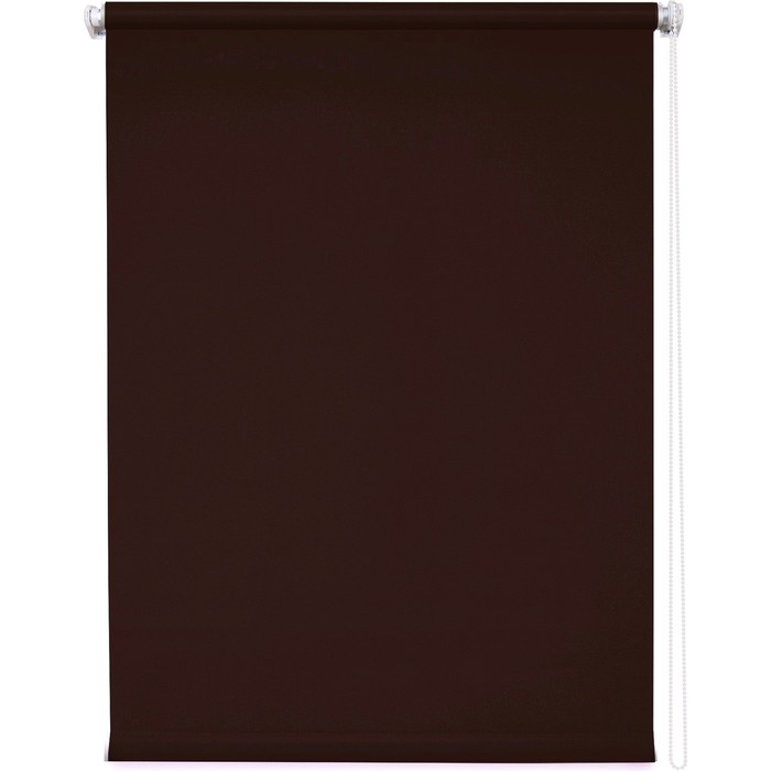 Рулонная штора «Плайн», 80 х 175 см, цвет тёмно-коричневый