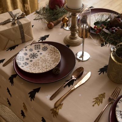 Скатерть новогодняя "Доляна" Christmas mood 146х220+/- 3см, 100%хл, рогожка 164 г/м2