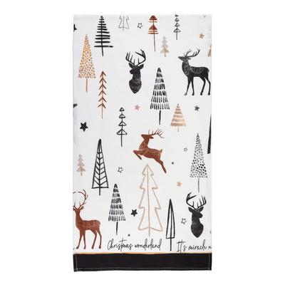 Полотенце «Доляна» X-Mas 40×70 см, 100%хл, рогожка 164 г/м²