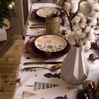 Скатерть новогодняя «Доляна» X-Mas 146×110± 3 см, 100% хлопок, рогожка 164 г/м² - фото 60896990