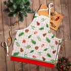 Фартук «Доляна» New Year, 60×65 см, 100% хлопок, рогожка 164 г/м² - Фото 1