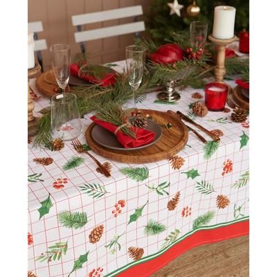 Скатерть новогодняя «Доляна» New Year 146×220 см, 100% хлопок, рогожка 164 г/м²