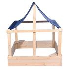Песочница детская деревянная, с крышей, 150 × 150 × 24, без покраски, «Домик», Greengo - Фото 8