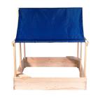 Песочница детская деревянная, с крышей, 150 × 150 × 24, без покраски, «Домик», Greengo - фото 24181988