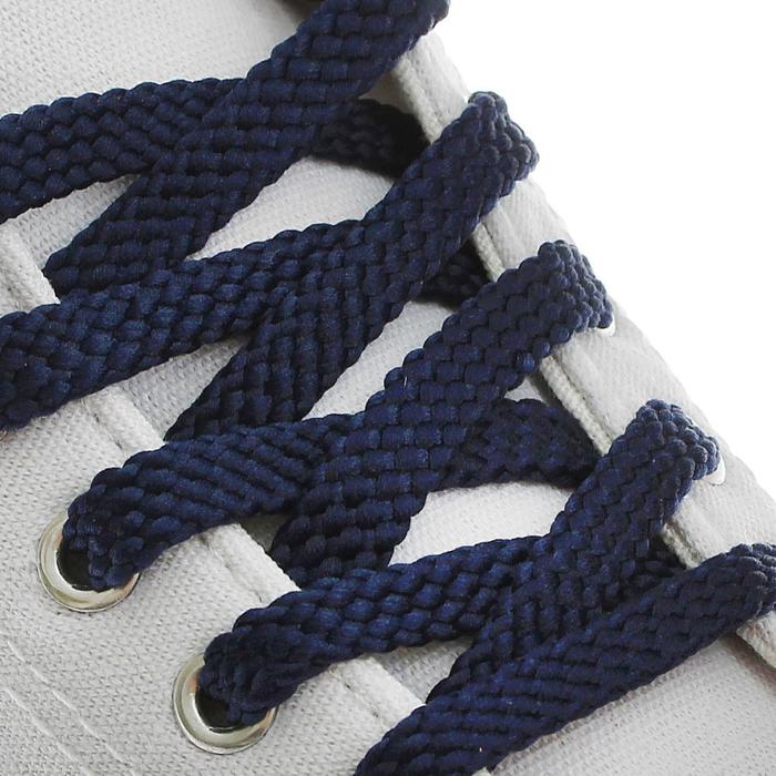 Шнурки для обуви плоские, 10 мм, 80 см, цвет тёмно-синий - Фото 1