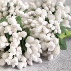 Букетик декоративных цветов 2см, белый - Фото 3