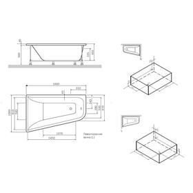 

Экран для ванны фронтальный AM.PM Spirit W72A-160R100W-P2, правая, белая