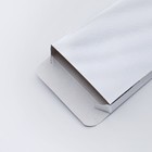 Подарочная коробка под плитку шоколада, с окном, серебро, 17 х 8 х 1,4 см (комплект 5 шт) - фото 25378704