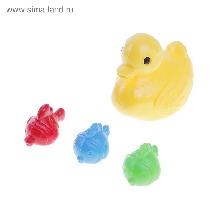 Набор для купания "Утка и 3 рыбки" - Фото 1