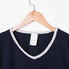 Костюм мужской (футболка, шорты), цвет синий, размер 52 - Фото 4