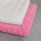 Полотенце-леденец 30 см × 30 см, бело-розовое - Фото 3