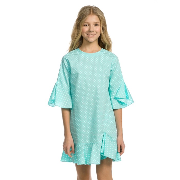 Платье для девочек, размер 11, цвет ментол