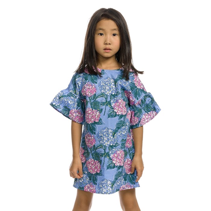 Платье для девочек, рост 104 см, цвет голубой