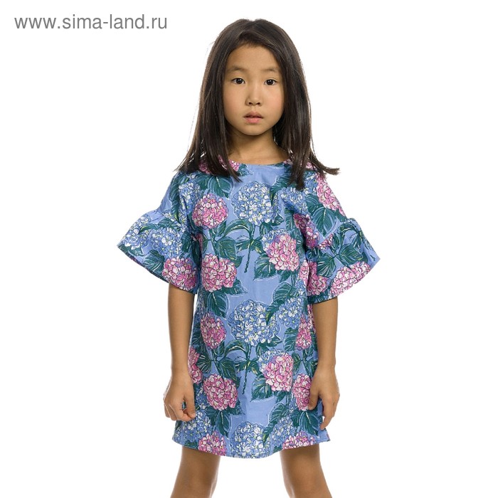 Платье для девочек, рост 104 см, цвет голубой