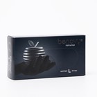 Медицинские перчатки BENOVY, нитриловые, нестерильные, текстурированные на пальцах, черные, размер L, 50 пар - Фото 4