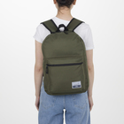 Рюкзак молодёжный, отдел на молнии, наружный карман, цвет тёмно-зелёный - Фото 3