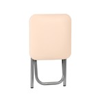 Табурет складной для кухни «Клик Мебель», искусственная кожа, цвет молочный/металлик 5046076