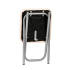 Табурет складной для кухни «Клик Мебель», искусственная кожа, цвет молочный/металлик 5046076