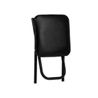 Табурет складной, экокожа черная/черный - Фото 3