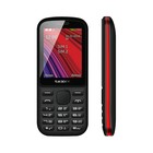 Сотовый телефон Texet TM-208 2,4", microSD, 2 sim, чёрно-красный - Фото 1