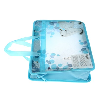 Папка с ручками А4, 340 х 250 х 75 мм, пластиковая, ручки-тесьма, BrunoVisconti "Белая Медведица", МИКС