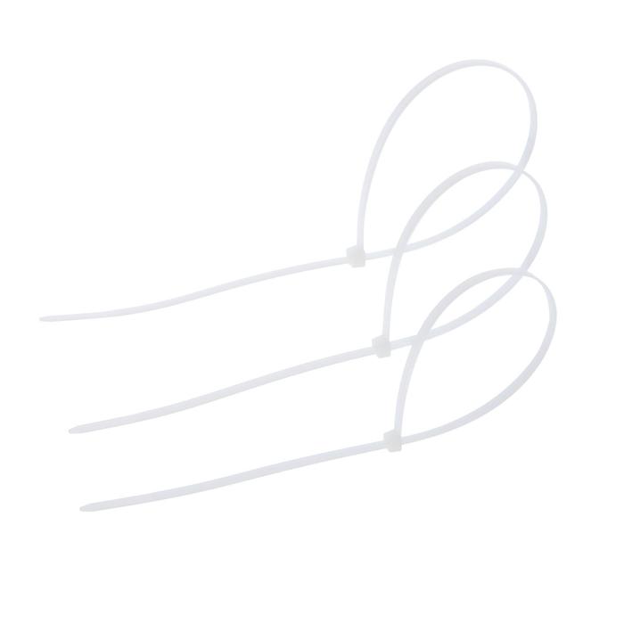 Хомут нейлоновый 4.8×370 мм, белый - Фото 1