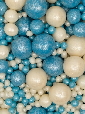 Посыпка кондитерская с мягким центром «Жемчуг» бело-голубая, 50 г (комплект 2 шт)