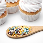 Кондитерская посыпка «Жемчуг»: серебряная, золотая, сиреневая, голубая, 50 г - Фото 2