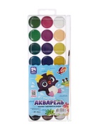 Акварель «Луч. ZOO», 24 цвета, с кистью 4902489