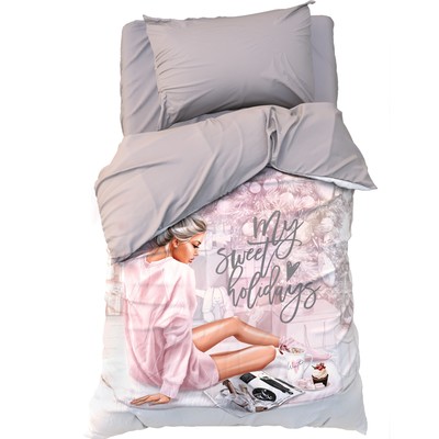 Постельное бельё 1.5-спальное «Этель» Sweet holidays, бязь