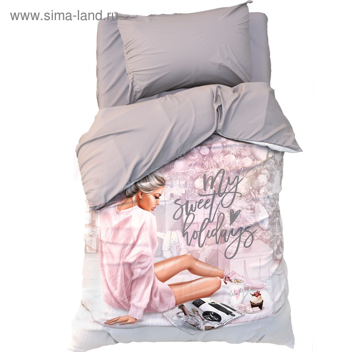 Постельное белье "Этель" 1,5 сп Sweet holidays 143х215 см, 150х214 см, 50х70 см -1 шт, 100% хл, бязь - Фото 1