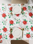 Скатерть новогодняя «Этель» Christmas red flowers, 149×220 см с ГМВО, 100% хлопок, саржа 190 г/м² - Фото 2