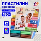 Пластилин мягкий (восковой), 12 цветов, 180 г, "Школа творчества", со стеком 5034754 - фото 4109591