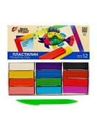 Пластилин 12 цветов 240 г "Школа творчества" 5034758 - фото 4725616