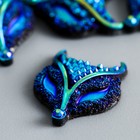 Декоративный элемент "Лис" цвет синий 11х13 мм - Фото 1