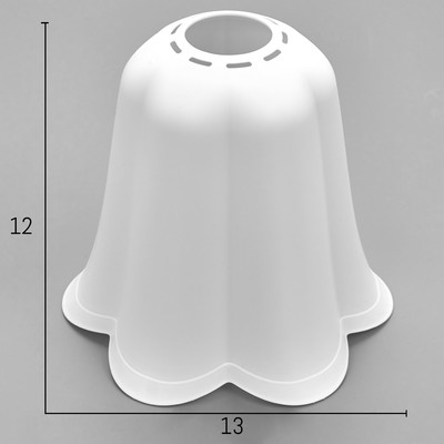 Плафон универсальный «Цветок», Е14/Е27, снежно-белый, 14×14×13 см