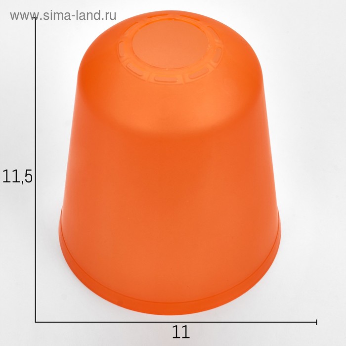 Плафон универсальный "Цилиндр"  Е14/Е27 оранжевый 11х11х12см - Фото 1