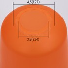 Плафон универсальный "Цилиндр"  Е14/Е27 оранжевый 11х11х12см - Фото 2
