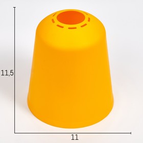 Плафон универсальный 'Цилиндр'  Е14/Е27 желтый 11х11х12см Ош
